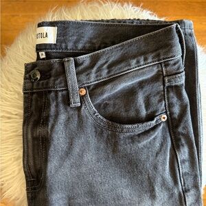 Pistola LEXI MID RISE BOWED STRAIGHT JEAN - MERCURY
